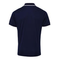 Navy-White - Back - Premier Mens Contrast Coolchecker Polo Shirt