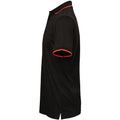 Black-Orange - Side - Premier Mens Contrast Coolchecker Polo Shirt