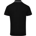Black-White - Back - Premier Mens Contrast Coolchecker Polo Shirt