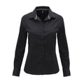 Black - Front - Premier Womens-Ladies Long Sleeve Fitted Friday Shirt