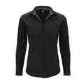 Black - Front - Premier Mens Long Sleeve Fitted Friday Shirt