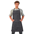 Black Denim - Back - Premier Jeans Stitch Bib Apron