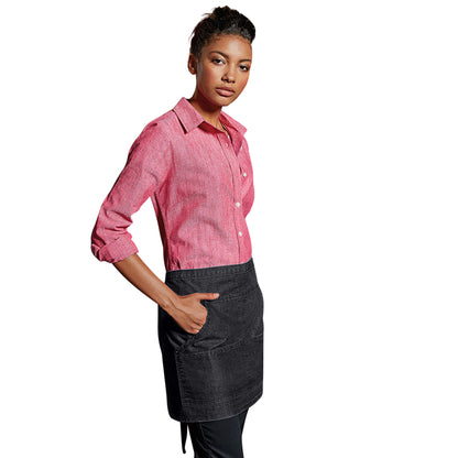 Black Denim - Back - Premier Jeans Stitch Denim Waist Apron