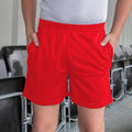 Fire Red - Back - AWDis Just Cool Childrens-Kids Sports Shorts