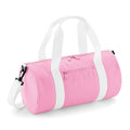 Classic Pink-White - Front - Bagbase Mini Barrel Bag