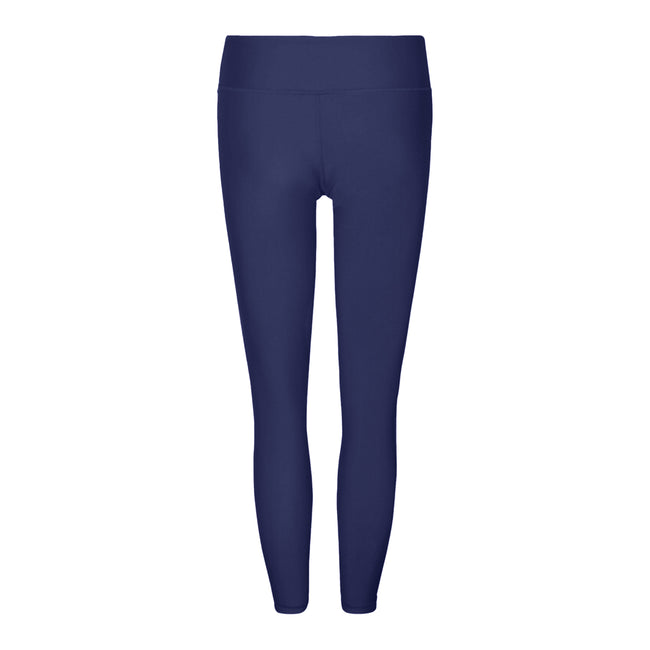 Navy - Back - Tri Dri Womens-Ladies Performance Space Dye Leggings