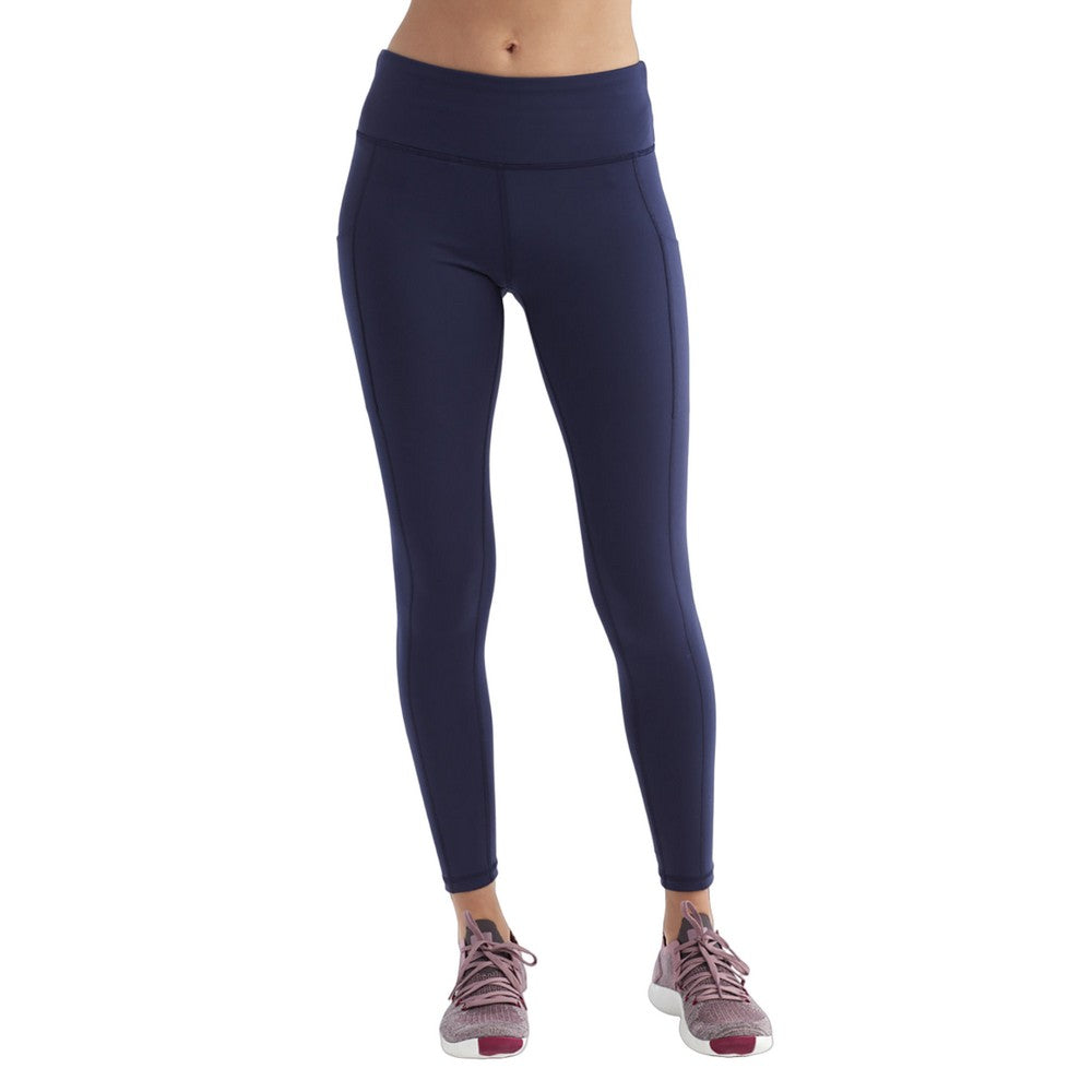 Navy - Side - Tri Dri Womens-Ladies Performance Space Dye Leggings