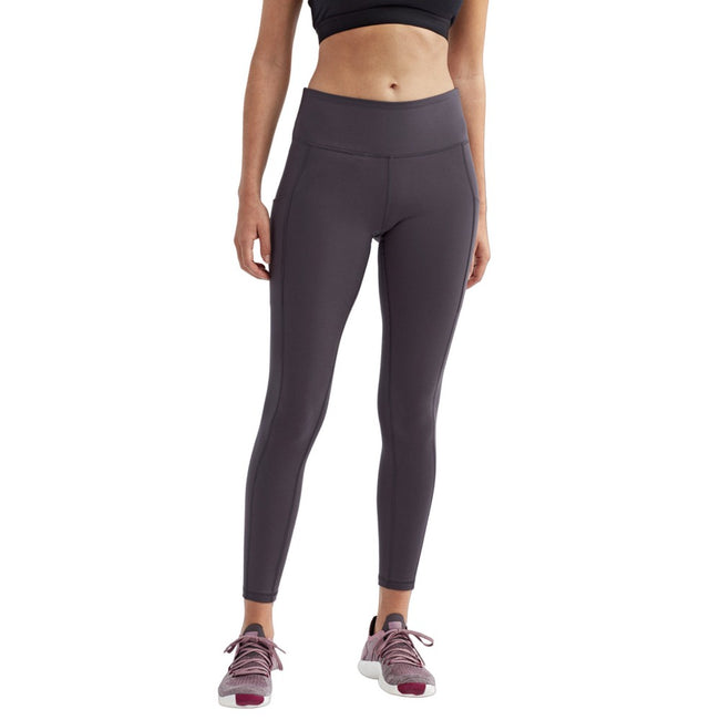 Charcoal - Side - Tri Dri Womens-Ladies Performance Space Dye Leggings