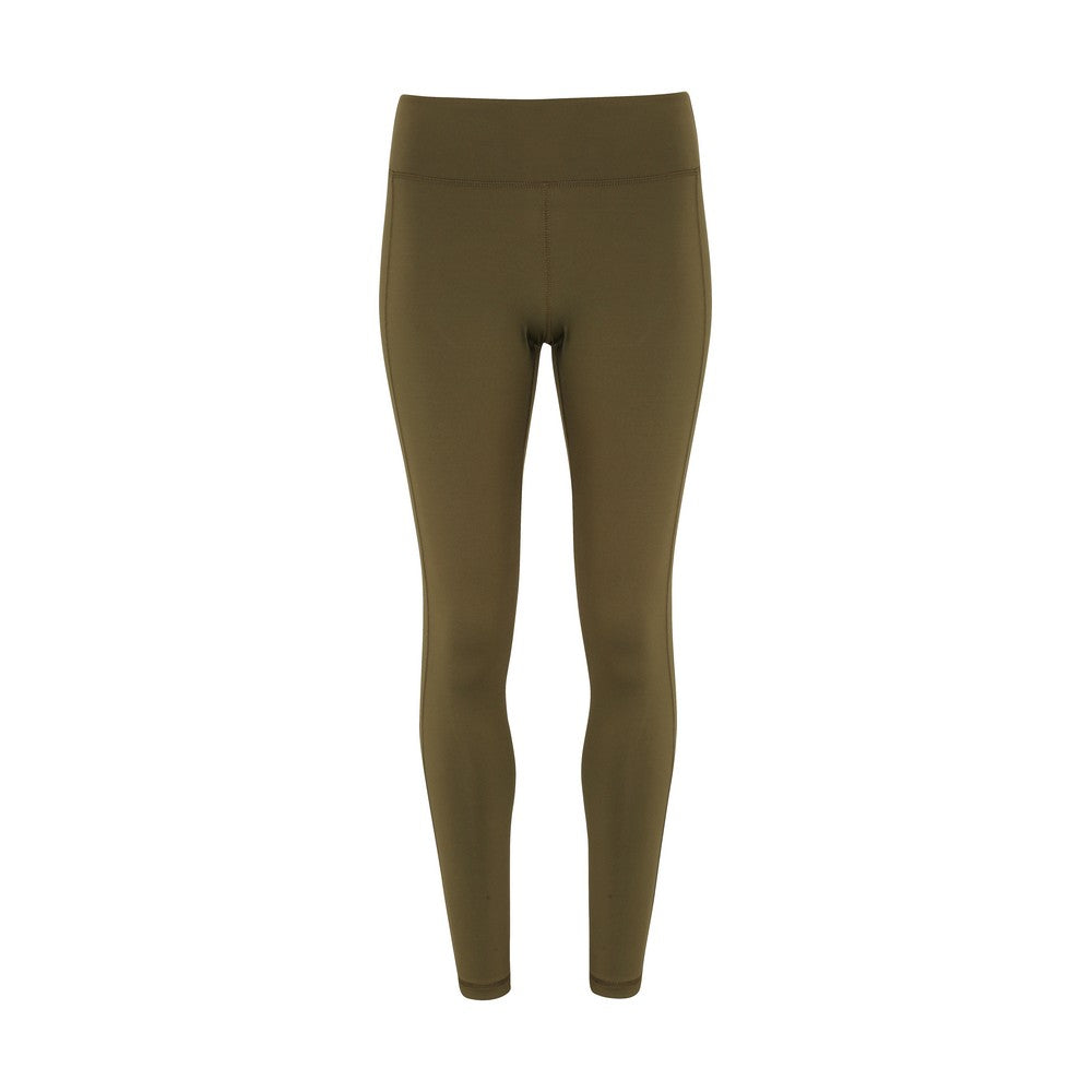 Olive - Front - Tri Dri Womens-Ladies Performance Space Dye Leggings