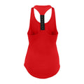 Fire Red - Back - Tri Dri Womens-Ladies Performance Strap Back Vest