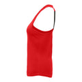Fire Red - Side - Tri Dri Womens-Ladies Performance Strap Back Vest
