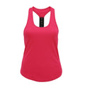 Hot Pink - Front - Tri Dri Womens-Ladies Performance Strap Back Vest