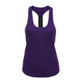 Purple - Front - Tri Dri Womens-Ladies Performance Strap Back Vest