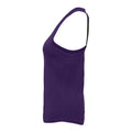 Purple - Side - Tri Dri Womens-Ladies Performance Strap Back Vest