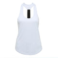White - Front - Tri Dri Womens-Ladies Performance Strap Back Vest