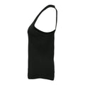 Black - Side - Tri Dri Womens-Ladies Performance Strap Back Vest