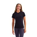 Black - Side - Tri Dri Womens-Ladies Performance Short Sleeve T-Shirt