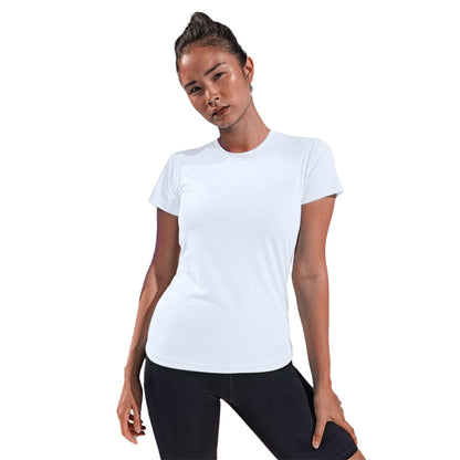 White - Side - Tri Dri Womens-Ladies Performance Short Sleeve T-Shirt