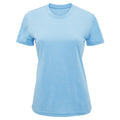Turquoise Melange - Front - Tri Dri Womens-Ladies Performance Short Sleeve T-Shirt