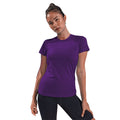 Bright Purple - Back - Tri Dri Womens-Ladies Performance Short Sleeve T-Shirt