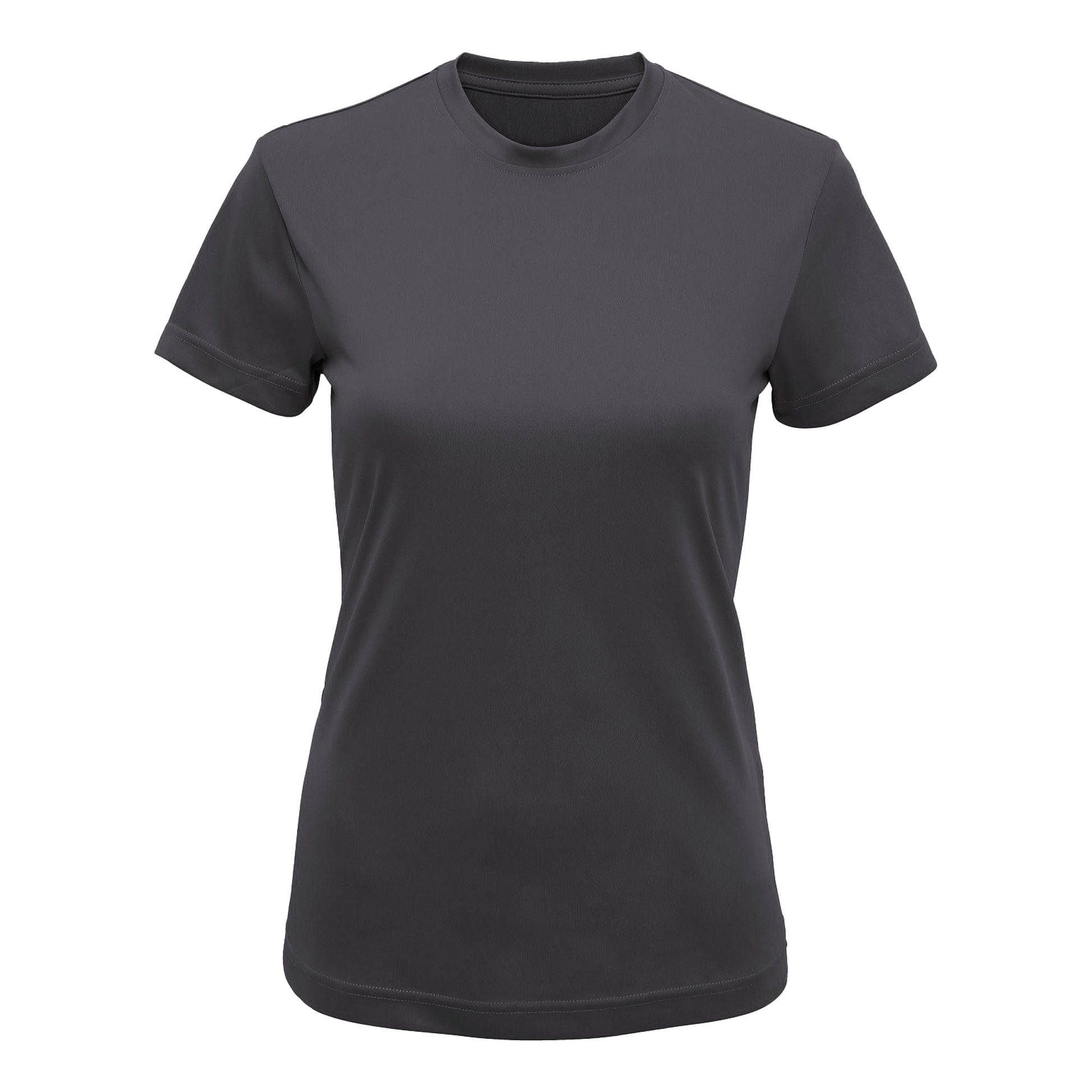Charcoal - Front - Tri Dri Womens-Ladies Performance Short Sleeve T-Shirt