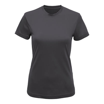 Charcoal - Front - Tri Dri Womens-Ladies Performance Short Sleeve T-Shirt