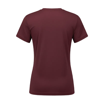 Burgundy - Back - Tri Dri Womens-Ladies Performance Short Sleeve T-Shirt