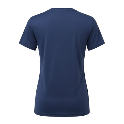 Navy - Back - Tri Dri Womens-Ladies Performance Short Sleeve T-Shirt