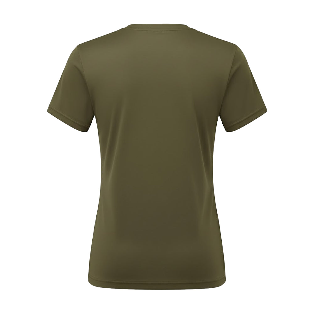Olive - Back - Tri Dri Womens-Ladies Performance Short Sleeve T-Shirt