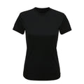 Black - Front - Tri Dri Womens-Ladies Performance Short Sleeve T-Shirt