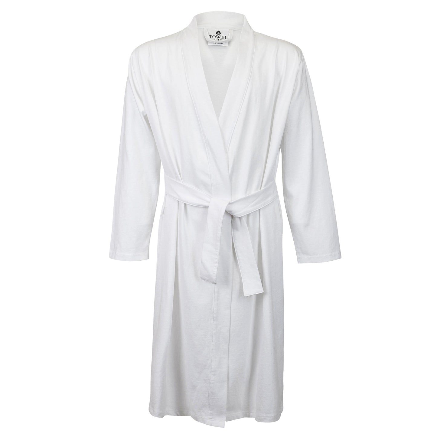 White - Front - Towel City Childrens-Kids Kimono Style Robe