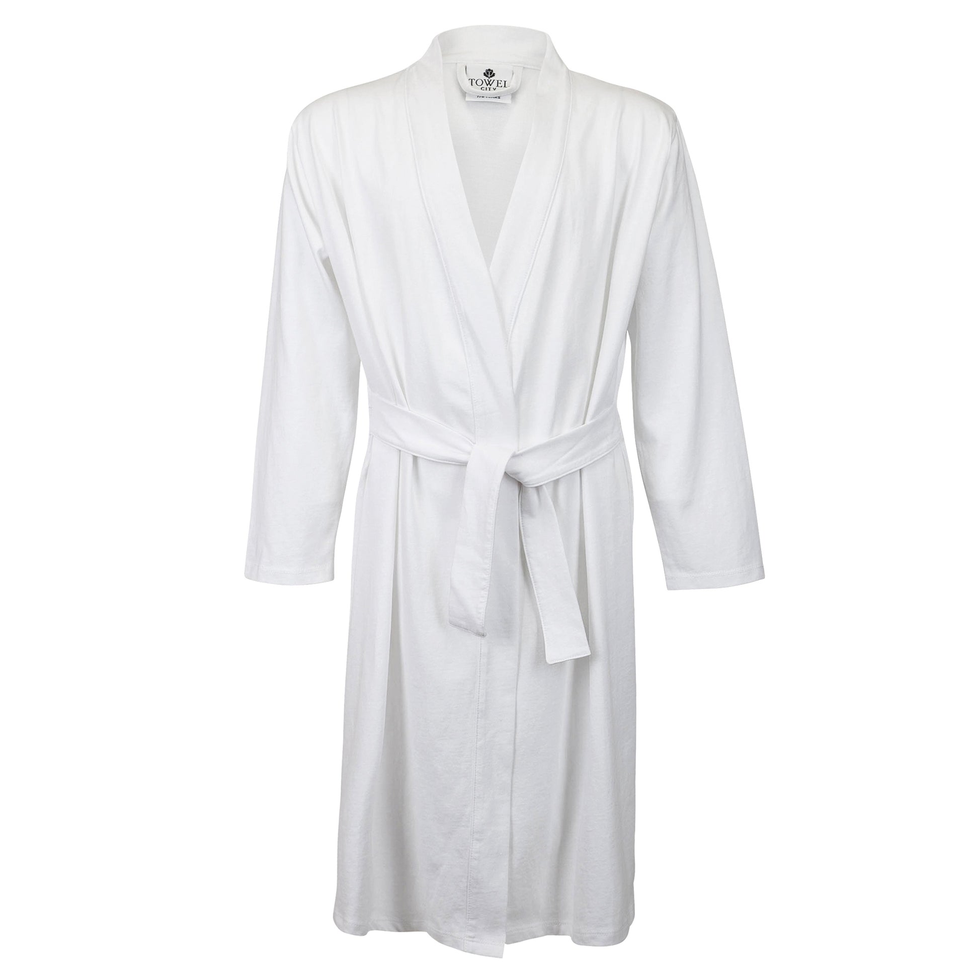 White - Front - Towel City Childrens-Kids Kimono Style Robe
