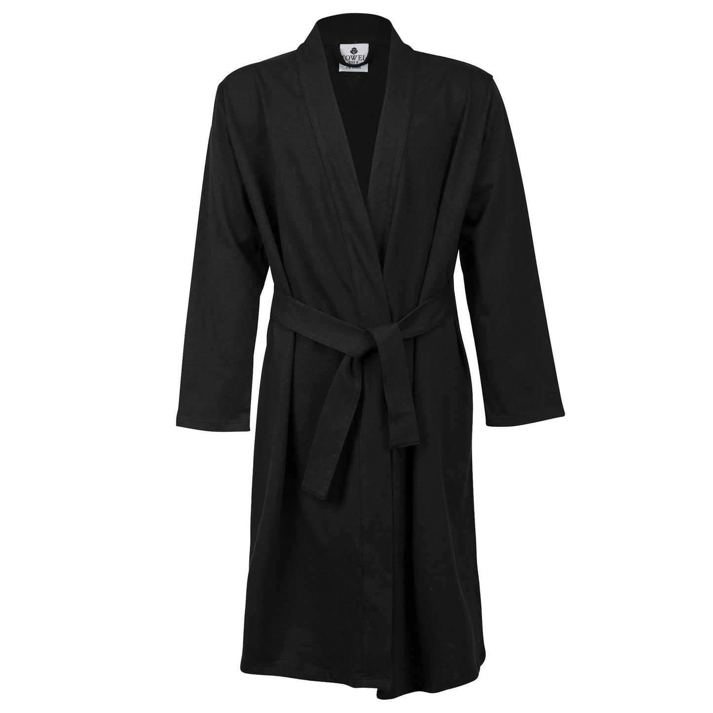 Black - Front - Towel City Childrens-Kids Kimono Style Robe