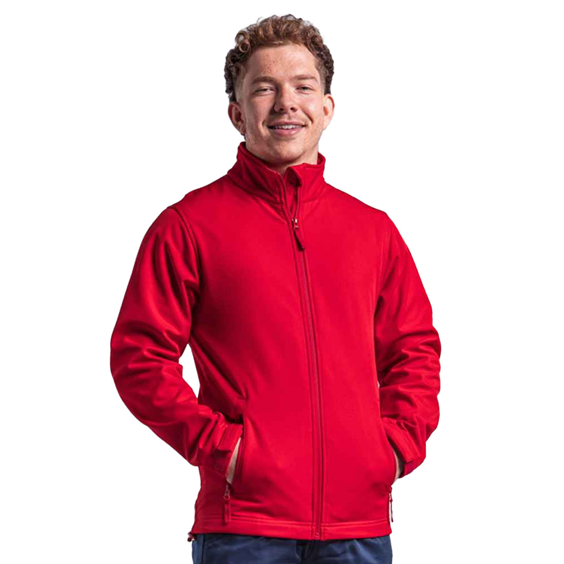 Red - Side - RTXtra Mens Classic 2 Layer Softshell Jacket