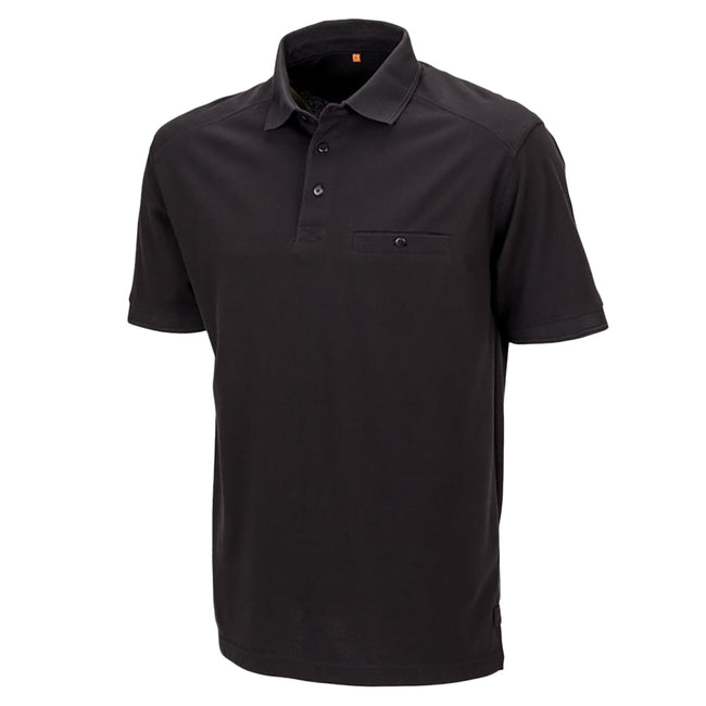 Black - Front - Result Mens Work-Guard Apex Short Sleeve Polo Shirt