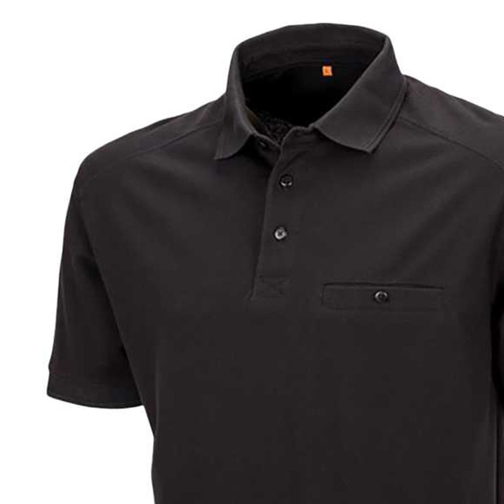 Black - Back - Result Mens Work-Guard Apex Short Sleeve Polo Shirt