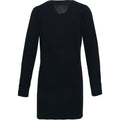 Black - Back - Premier Womens-Ladies Longline V Neck Knitted Cardigan