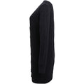 Charcoal - Side - Premier Womens-Ladies Longline V Neck Knitted Cardigan
