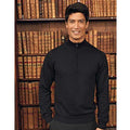 Black - Back - Premier Mens 1-4 Zip Neck Knitted Sweater