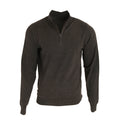Charcoal - Front - Premier Mens 1-4 Zip Neck Knitted Sweater