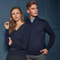 Navy - Lifestyle - Premier Mens 1-4 Zip Neck Knitted Sweater
