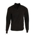 Black - Front - Premier Mens 1-4 Zip Neck Knitted Sweater