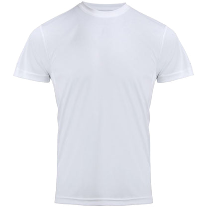 White - Front - Premier Mens Chefs Coolchecker Short Sleeve T-Shirt