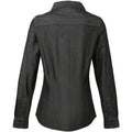 Black Denim - Back - Premier Womens-Ladies Jeans Stitch Long Sleeve Denim Shirt