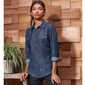 Indigo Denim - Lifestyle - Premier Womens-Ladies Jeans Stitch Long Sleeve Denim Shirt