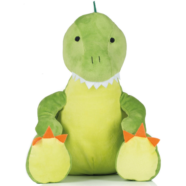 Green - Front - Mumbles Childrens-Kids Zippie Plush Dinosaur Toy