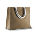 Cappuccino - Back - Kimood Womens-Ladies Jute Beach Bag