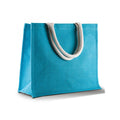 Turquoise - Back - Kimood Womens-Ladies Jute Beach Bag