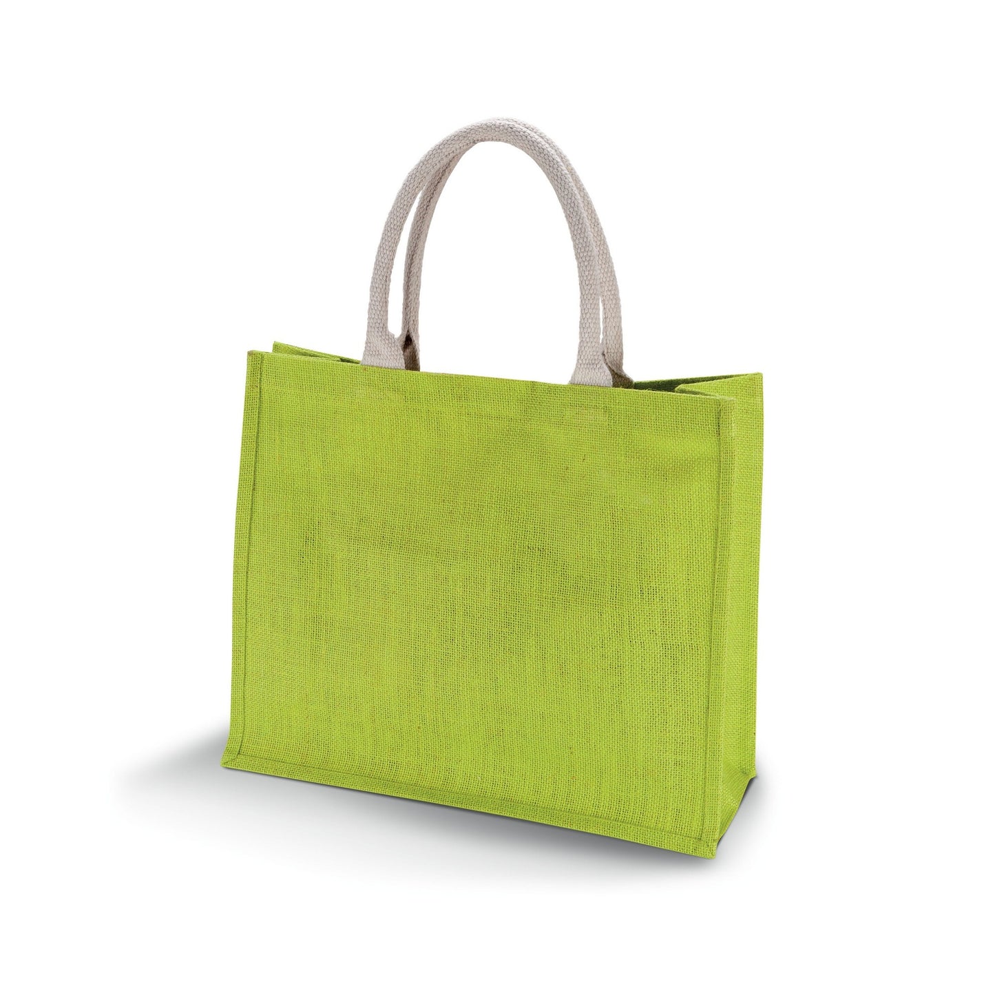Lime - Front - Kimood Womens-Ladies Jute Beach Bag