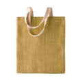 Natural-Military Green - Front - Kimood Womens-Ladies Patterned Jute Bag